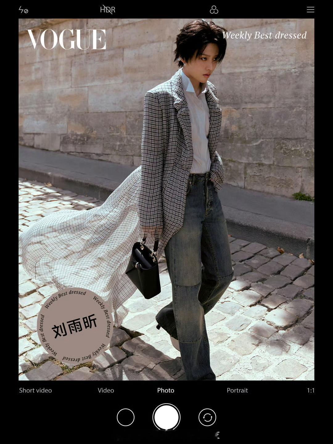 刘雨昕VOGUE一周最佳穿搭上榜纪录累计上榜16次，获时尚顶刊持续认证✨！作为迪