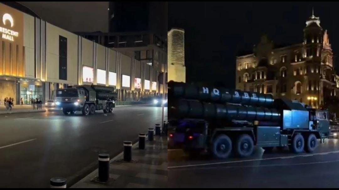 根据国外最新的网络信息显示，阿塞拜疆在首都巴库的阅兵彩排中公开展示了红旗-9BE