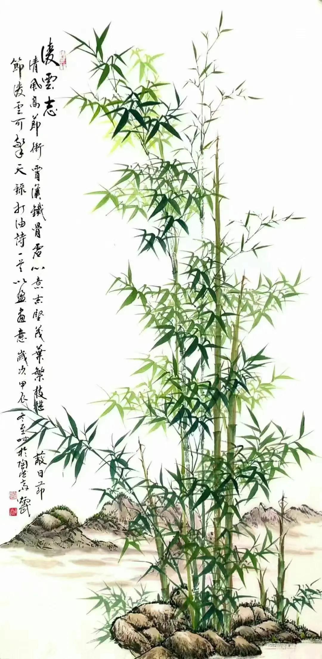 咬定青山不放松，
立根原在破岩中。
千磨万击还坚劲，
任尔东西南北风。
——[​