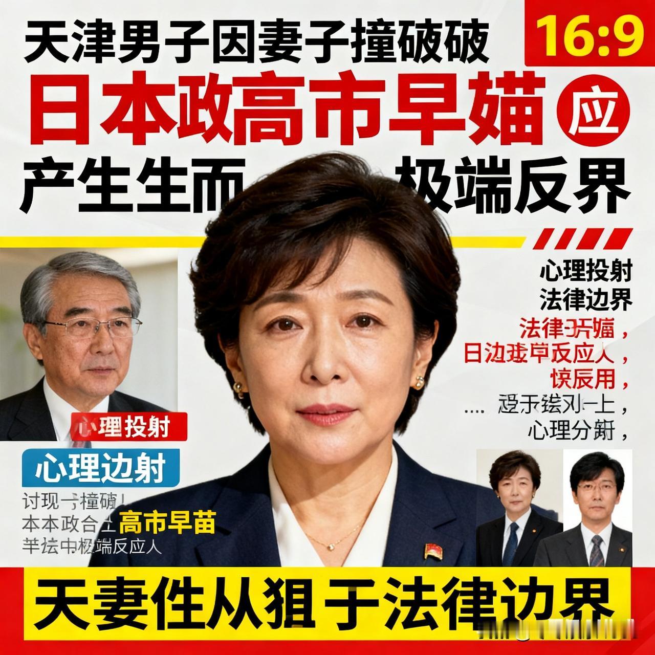 天津一位兄弟最近闹得可不小！就因为媳妇长得像日本众议院议员高市早苗，直接破防了，