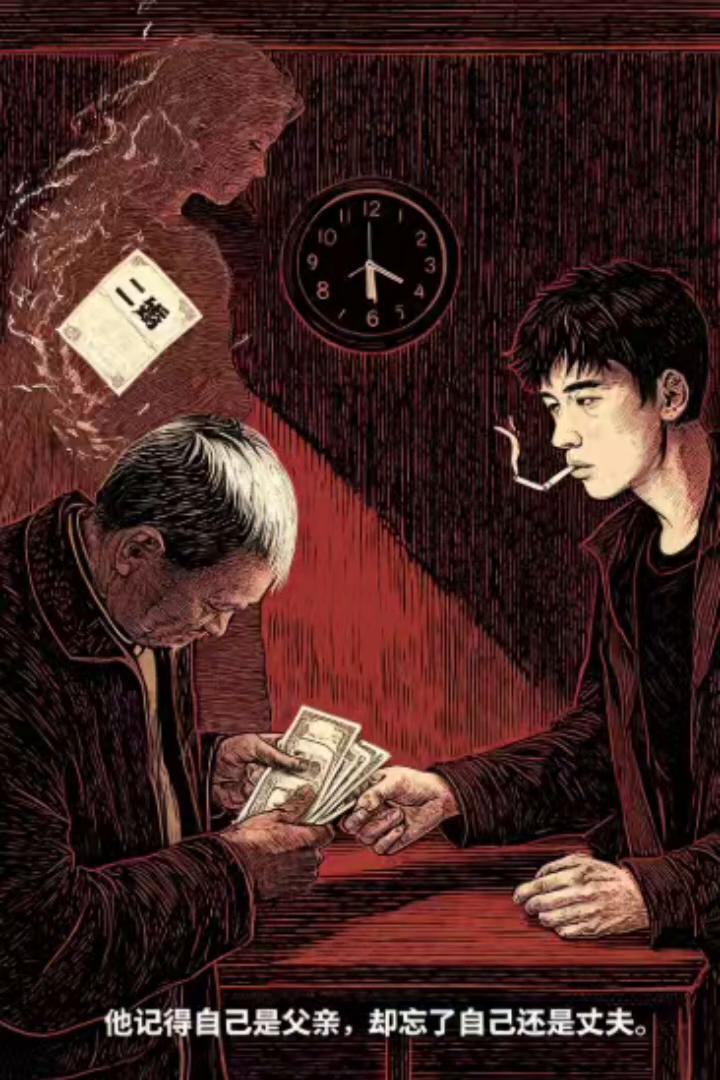 8000块买断的不仅是存款，还有第二次相信爱情的勇气。
他记得自己是父亲，却忘了