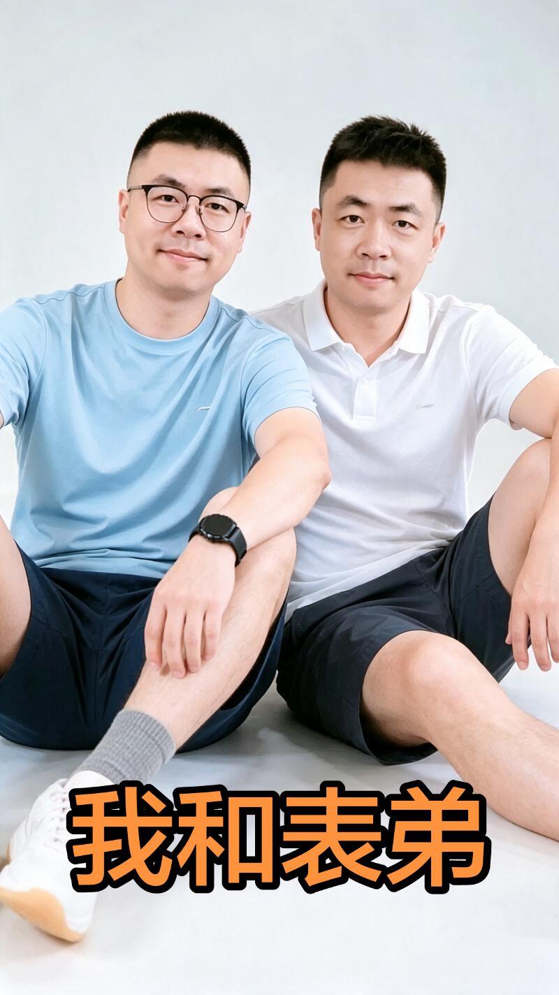 我和表弟谁更帅？AI灰袜替换修图效果