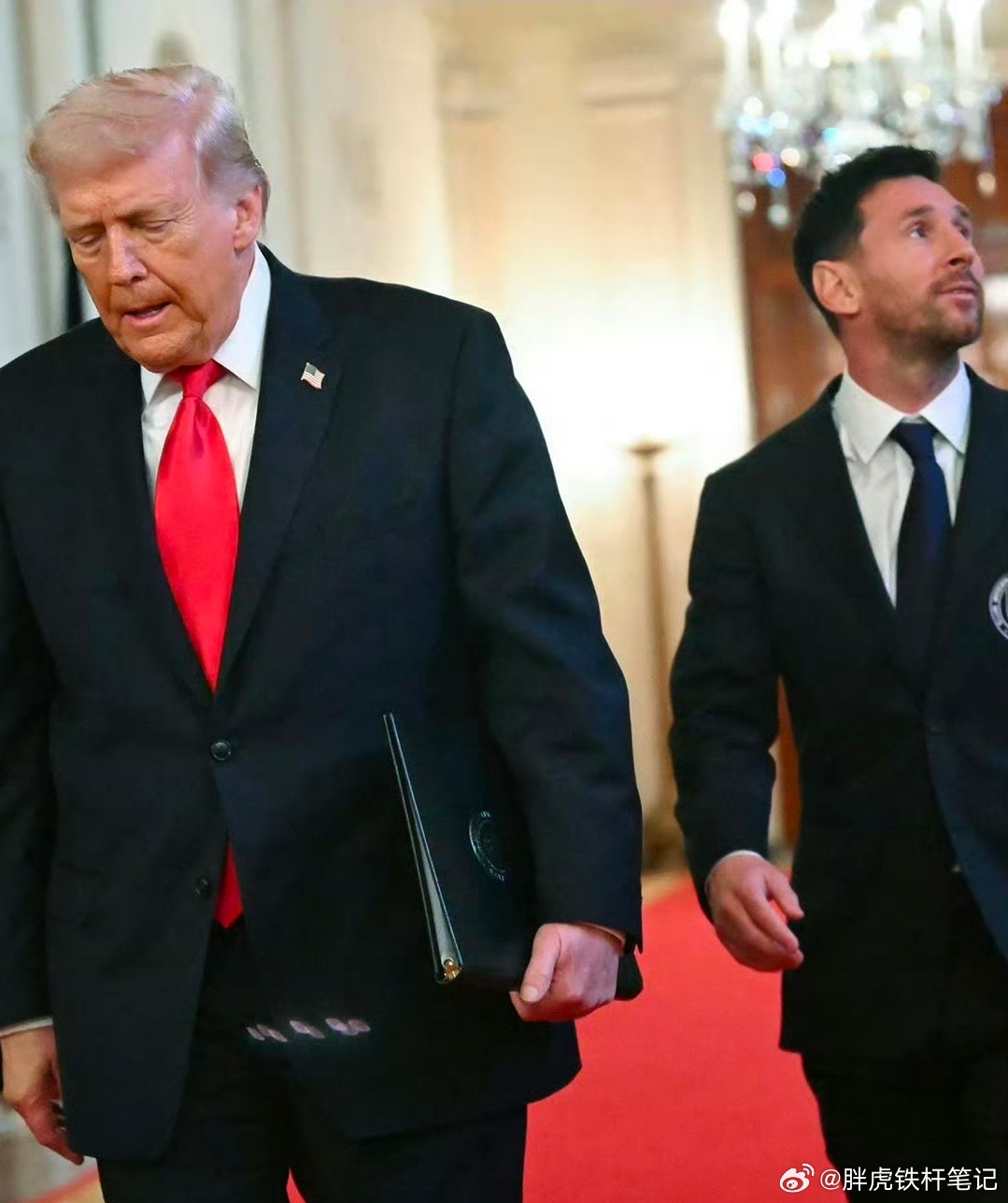 特朗普在白宫接见梅西梅西率队造访白宫，特朗普现场定论：梅西比贝利更出色北京时间今