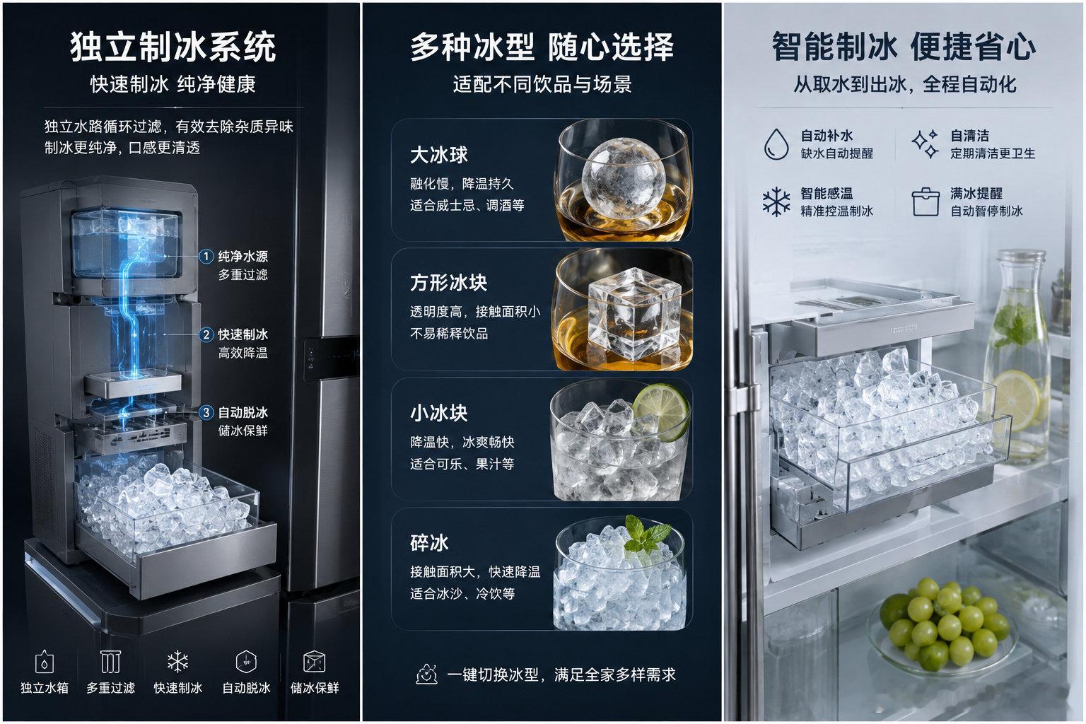 冰箱制冰已经进化成这样了 为什么有的冰块特别透明，有的却白乎乎的？有的冰丢进饮料