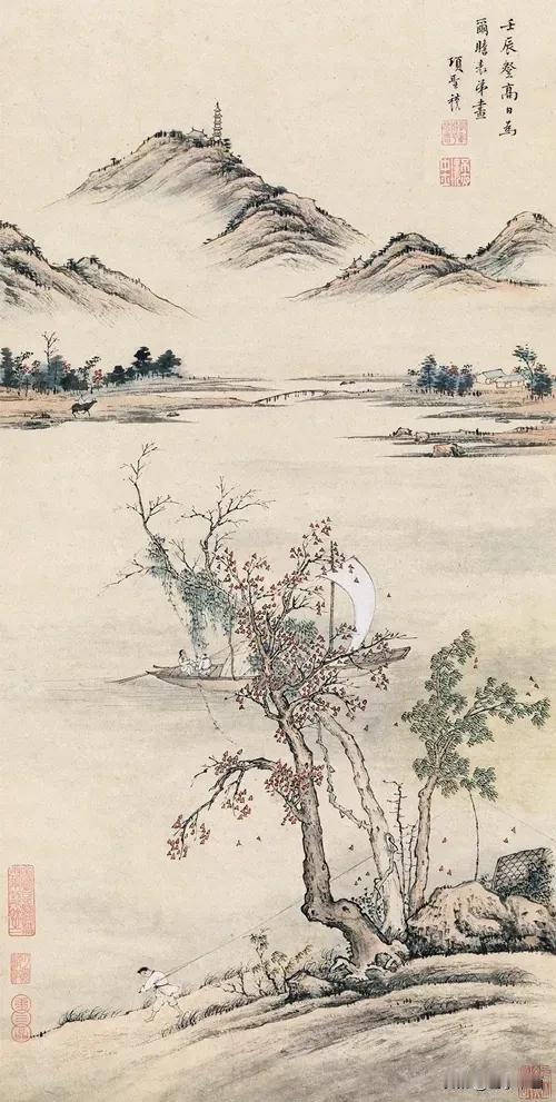 【项圣谟  重阳秋色】项圣谟是明末著名画家，他出身于嘉兴项氏一族。

项圣谟的祖