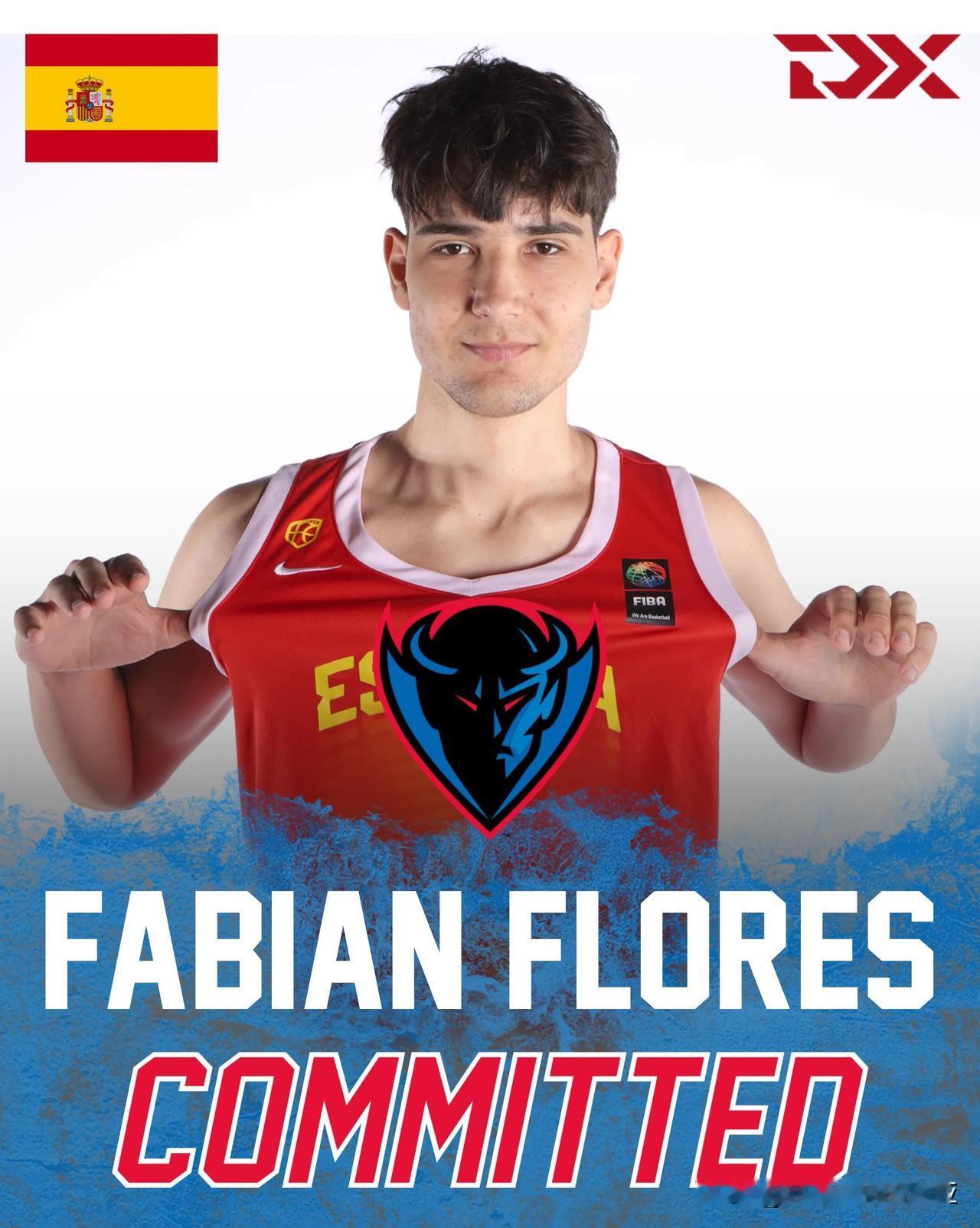 西班牙中锋Fabian Flores宣布承诺NCAA男篮 德保罗大学，上赛季效力