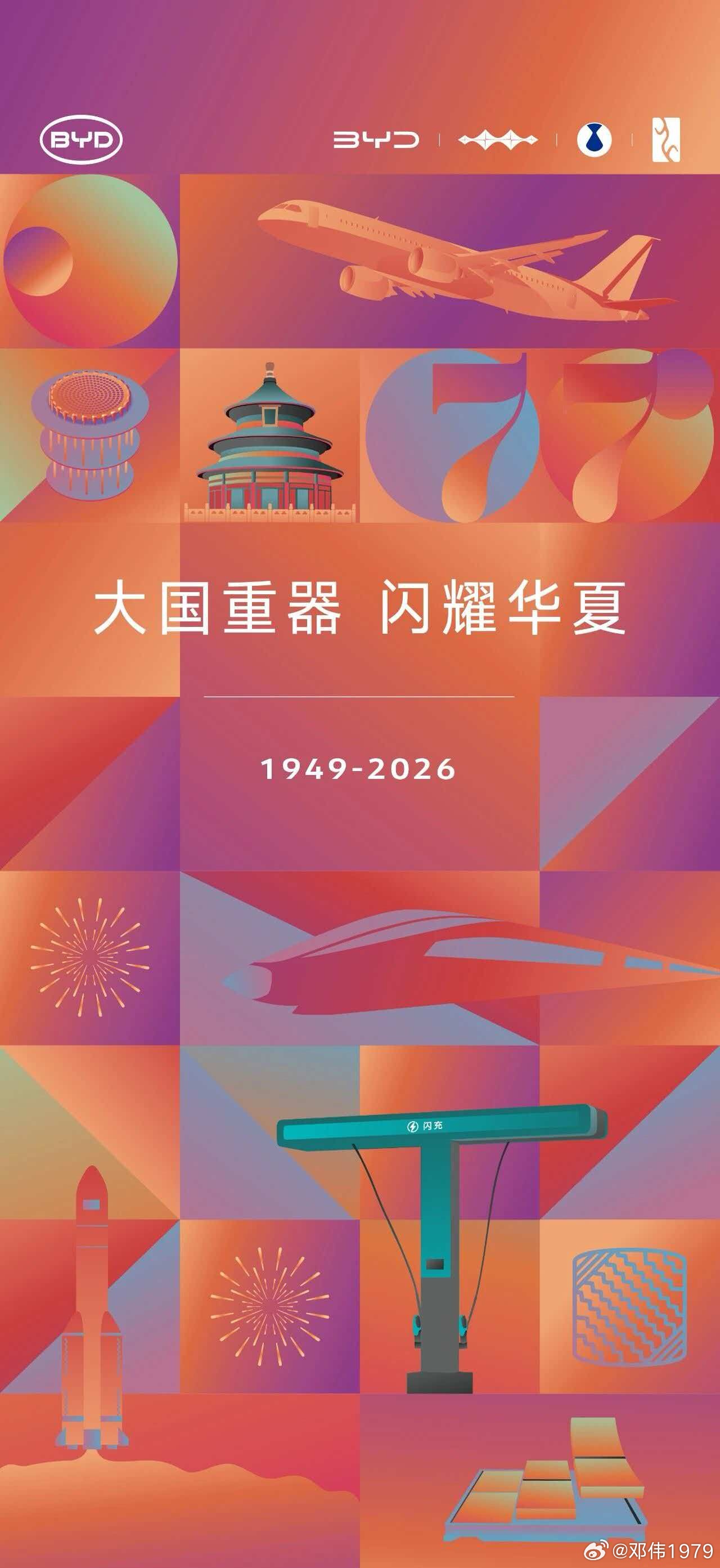 大国重器，筑就奋进之路匠心智造，耀目盛世山河热烈庆祝中华人民共和国成立77周年比