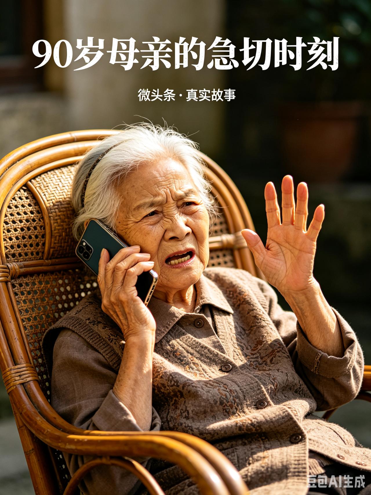 母亲｜她90多了，总催我挂电话

接视频。她靠在老藤椅上，满头银发，身子微微蜷着