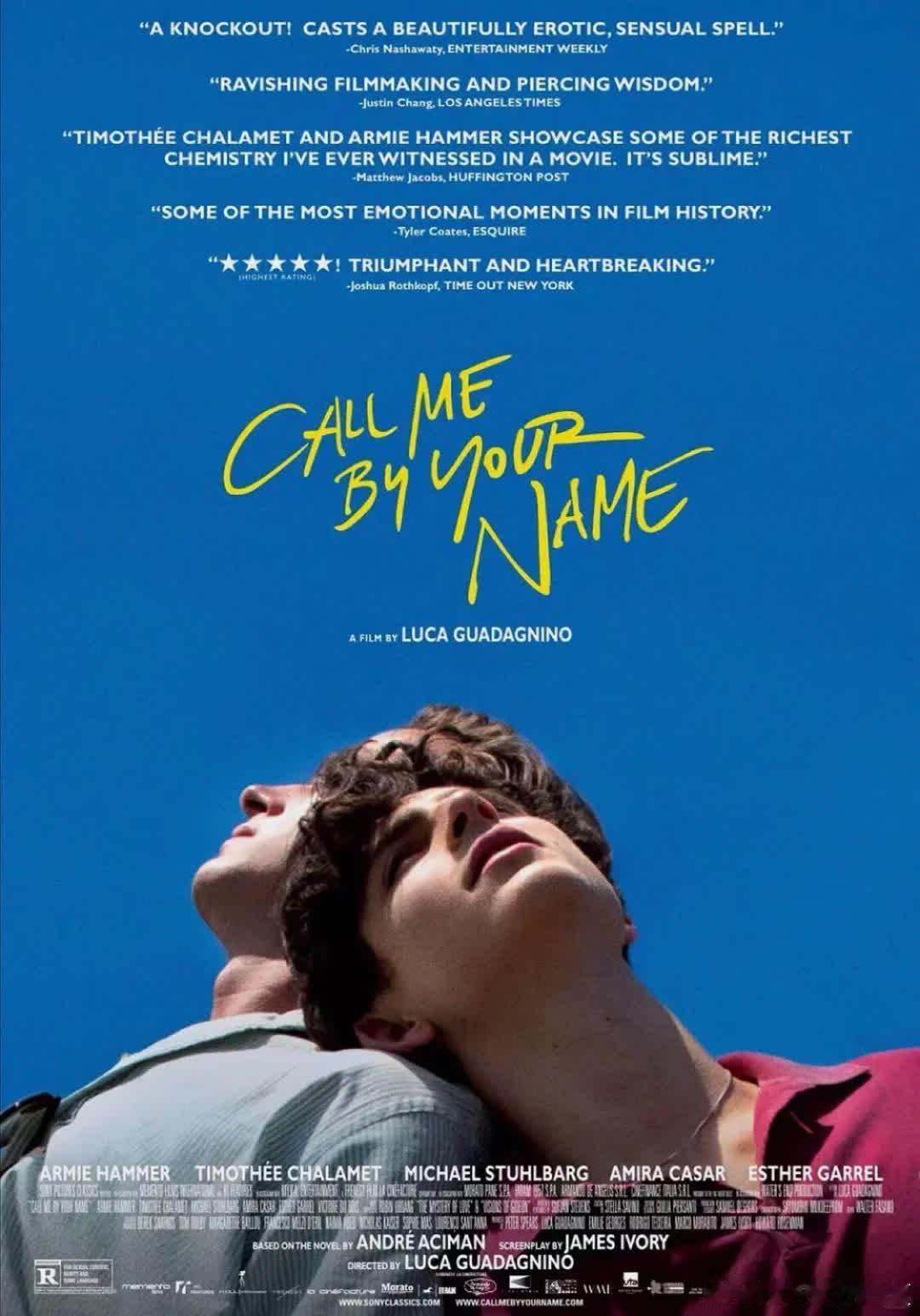 《Call Me by Your Name》的成功，其海报设计功不可没。Elio