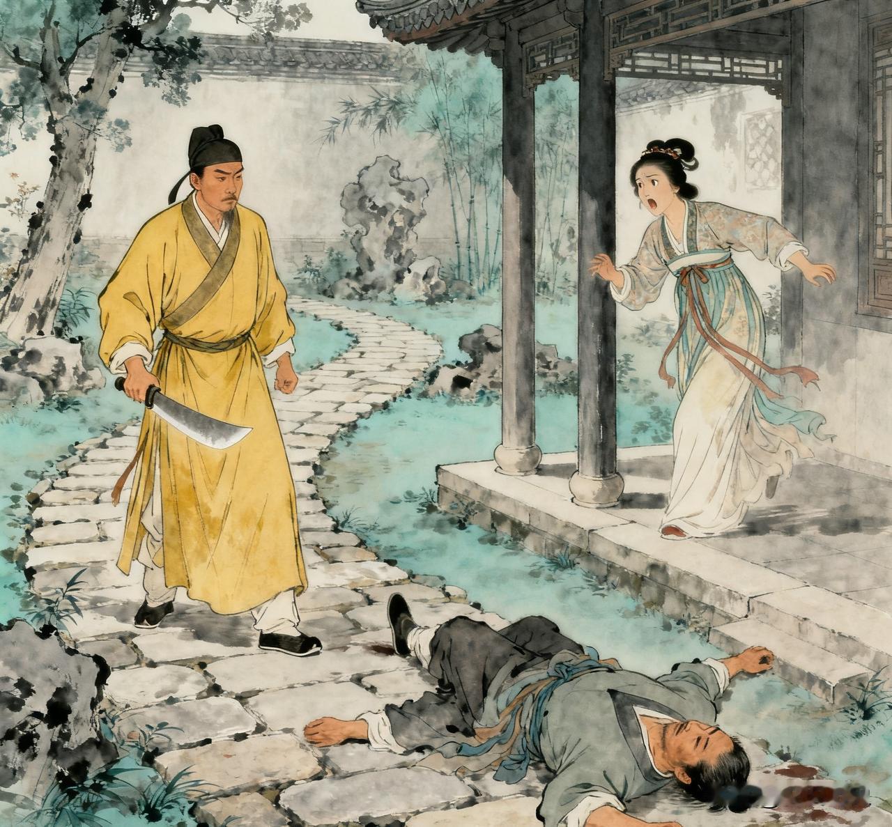 宋代，有个叫黄贵的人，看到朋友张万的妻子十分漂亮，就用计谋杀死张万，霸占了对方的