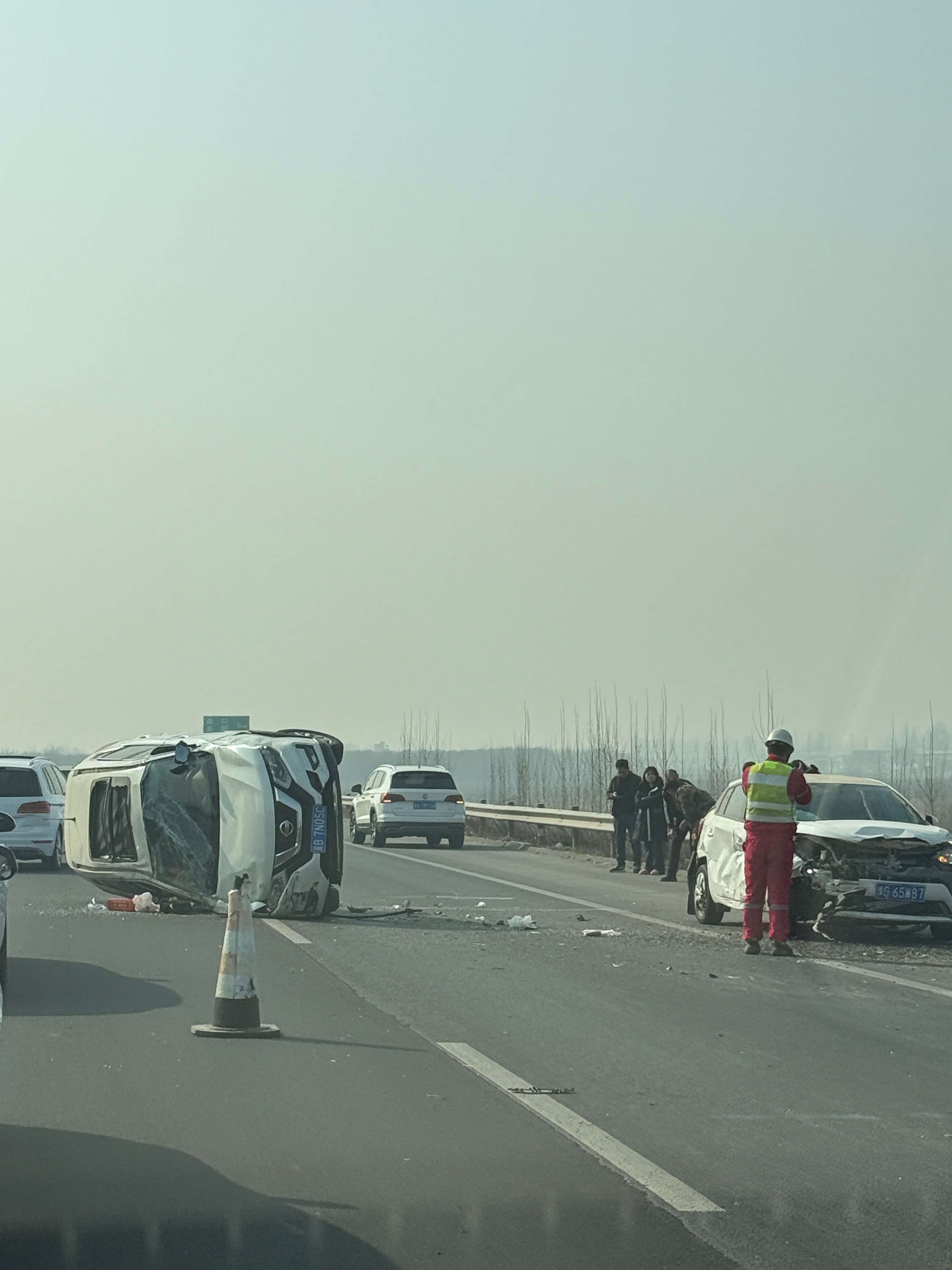 开高速最怕看到车祸现场其次是被撞的小动物快春节了 大家回家都开慢点哈～卷妹的唠嗑