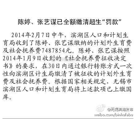 #文史资料# 张艺谋的计划生育，这还是赢两次。给国家贡献了三个优秀子女，又给国家