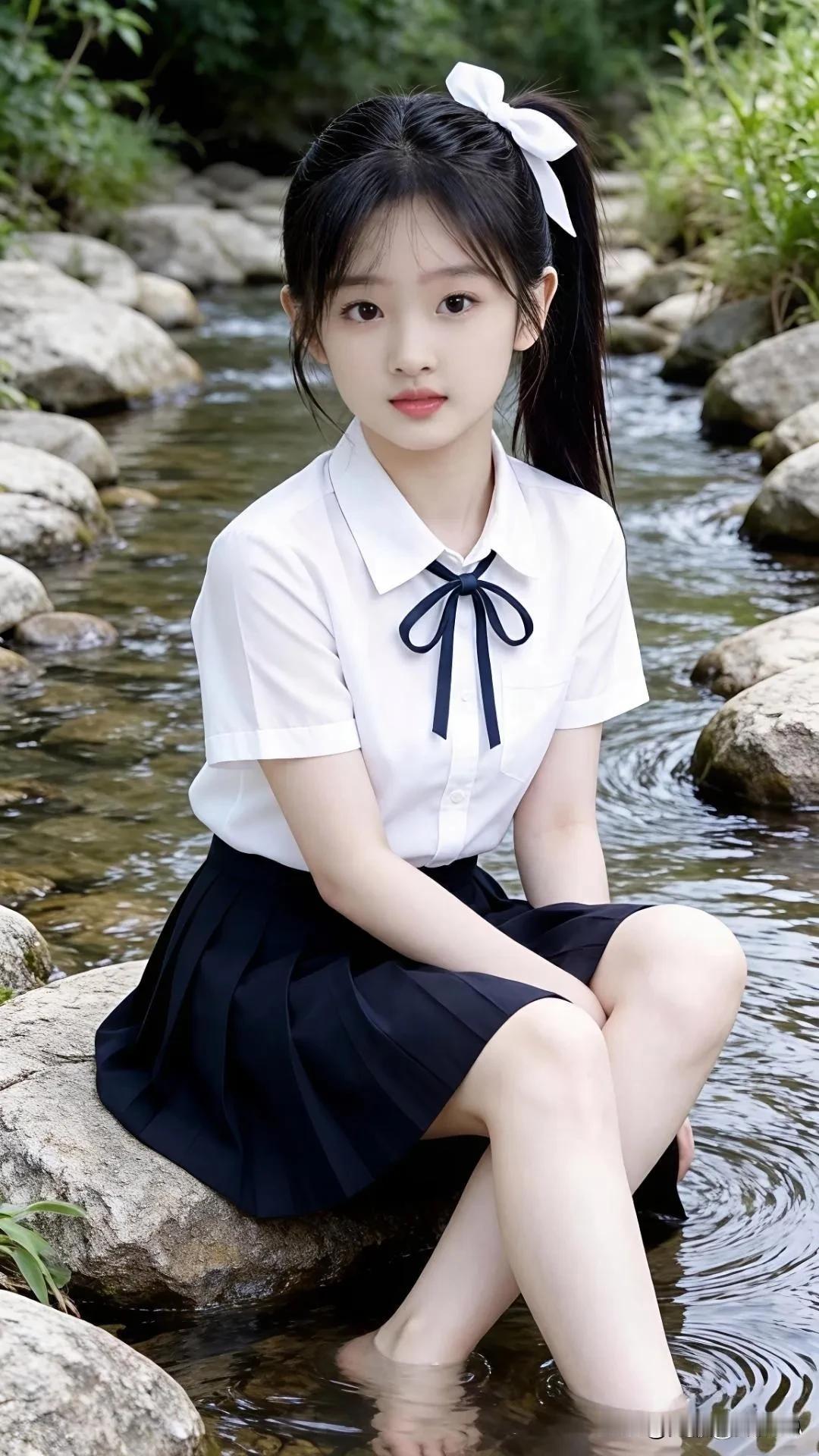 夏日少女的清新校园风，简直绝了！白衬衫搭配黑短裙，这经典组合永不出错。正如搜狐网