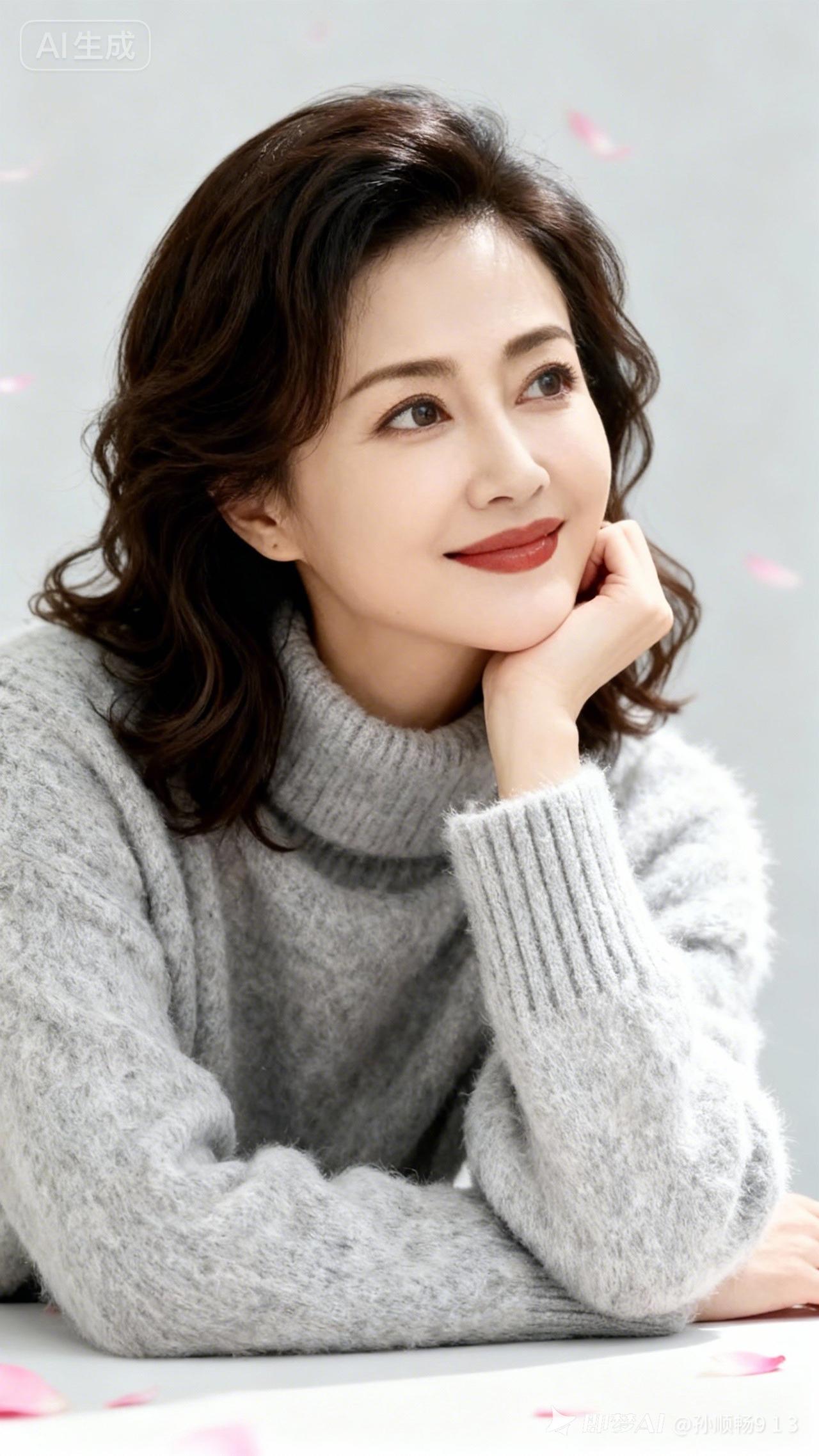 温柔微笑，暖意融融，冬日暖阳下的温暖时光。