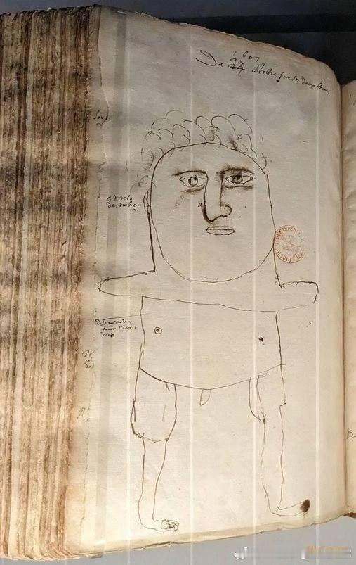 路易十三的自画像，他六岁时画的，也就是1607年。 ​​​