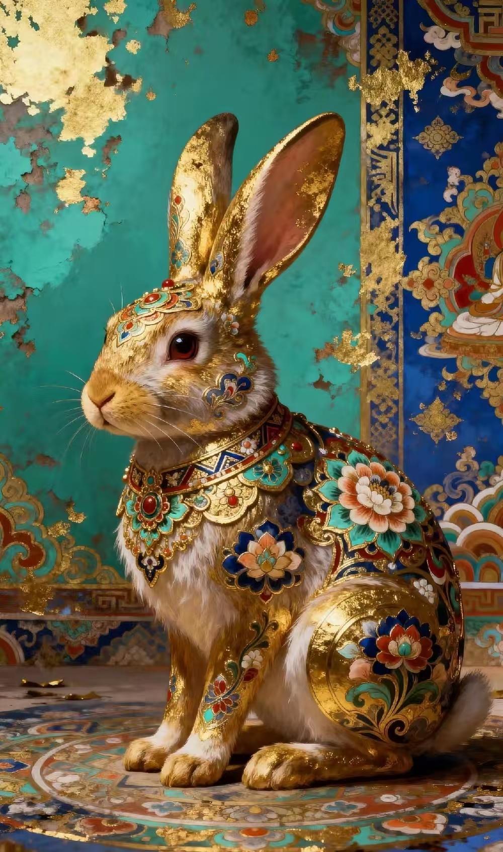 卯兔🐇大寒将至
卯兔踏过霜叶的纹路，把大寒的风剪成温柔的信笺——你看那些曾缠在