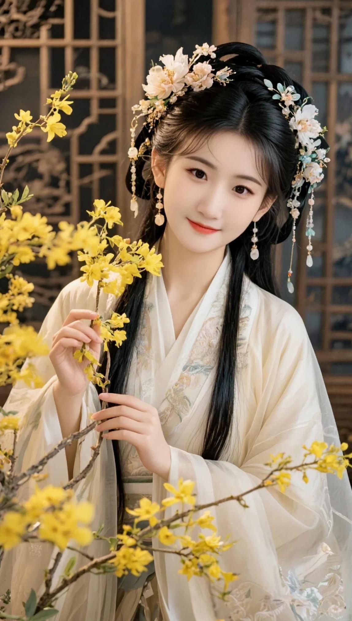 AI古风落樱写真