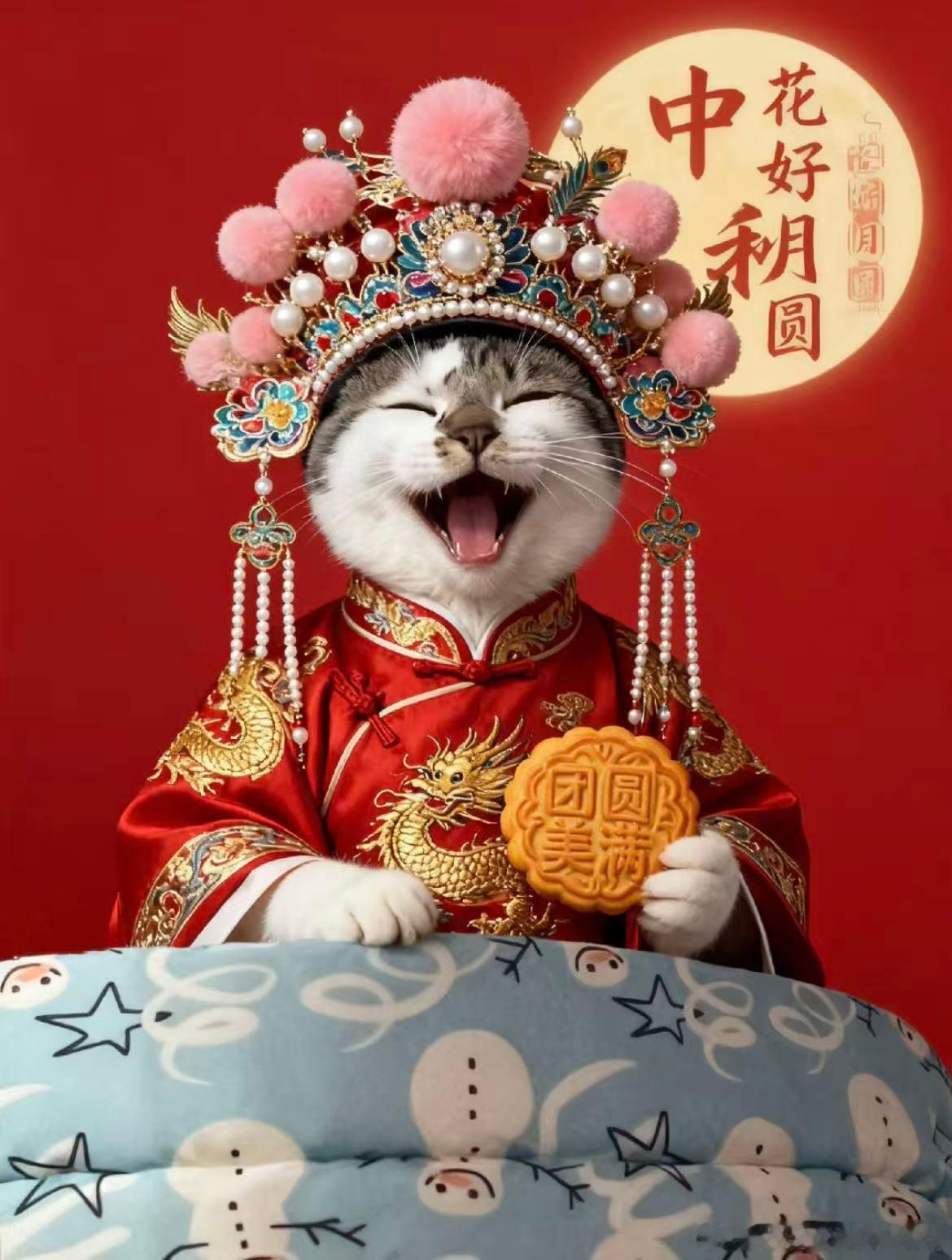 上海流浪猫[超话]田园猫也超美[超话]喵星人[超话]【阿顺の中秋节·AI写真】由
