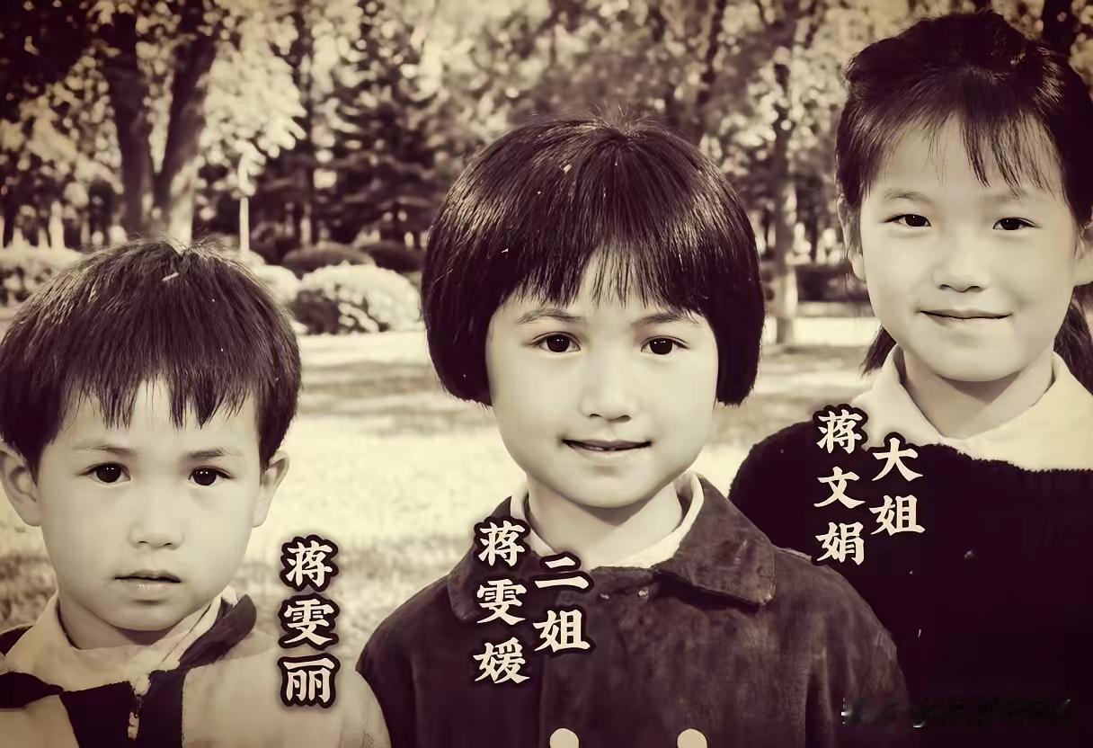 蒋雯丽作为蒋家最漂亮的一个小姑娘，难怪人家会出道这么火呢 蒋家的三姐妹真的是每一