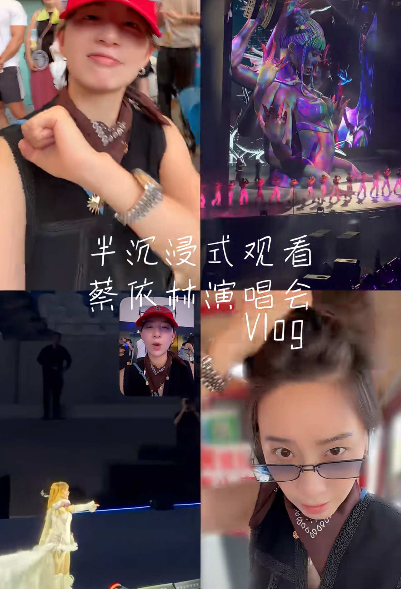 李斯丹妮去看了蔡依林演唱会，是谁双厨狂喜！这演唱会划算哈哈哈哈 李斯丹妮爱惨了蔡