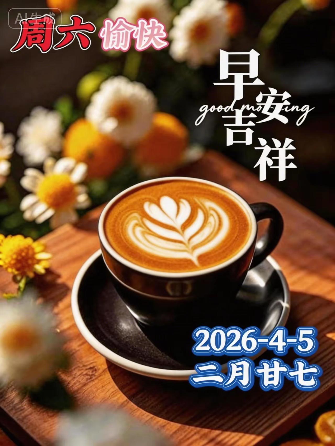 早安！新的一天开始啦，愿大家晨起有好心情，日子过得安稳顺遂，工作顺利、生活舒心，