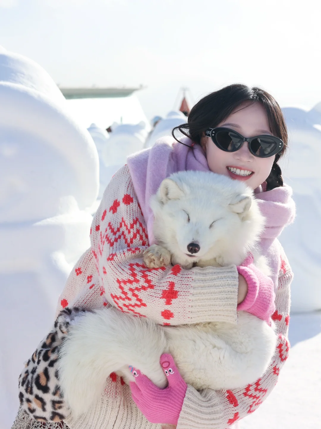 雪绒花驯鹿园🫎偶遇一个眉眼弯弯的小福妮