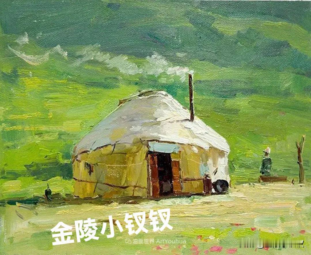 今天第一次动手画油画

今天下午的油画课，我因为接宝儿去晚了，上了两次油画课，发