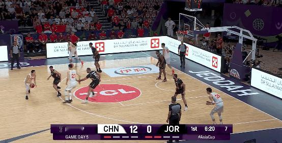 胡明轩强投命中中国男篮vs约旦男篮 ​​​