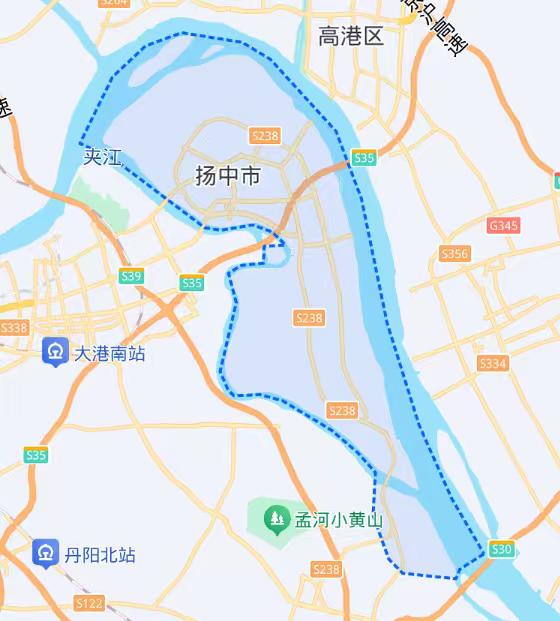 江苏扬中：全境仅一处高速出入口
        扬中是国内少见全境由长江江心沙洲