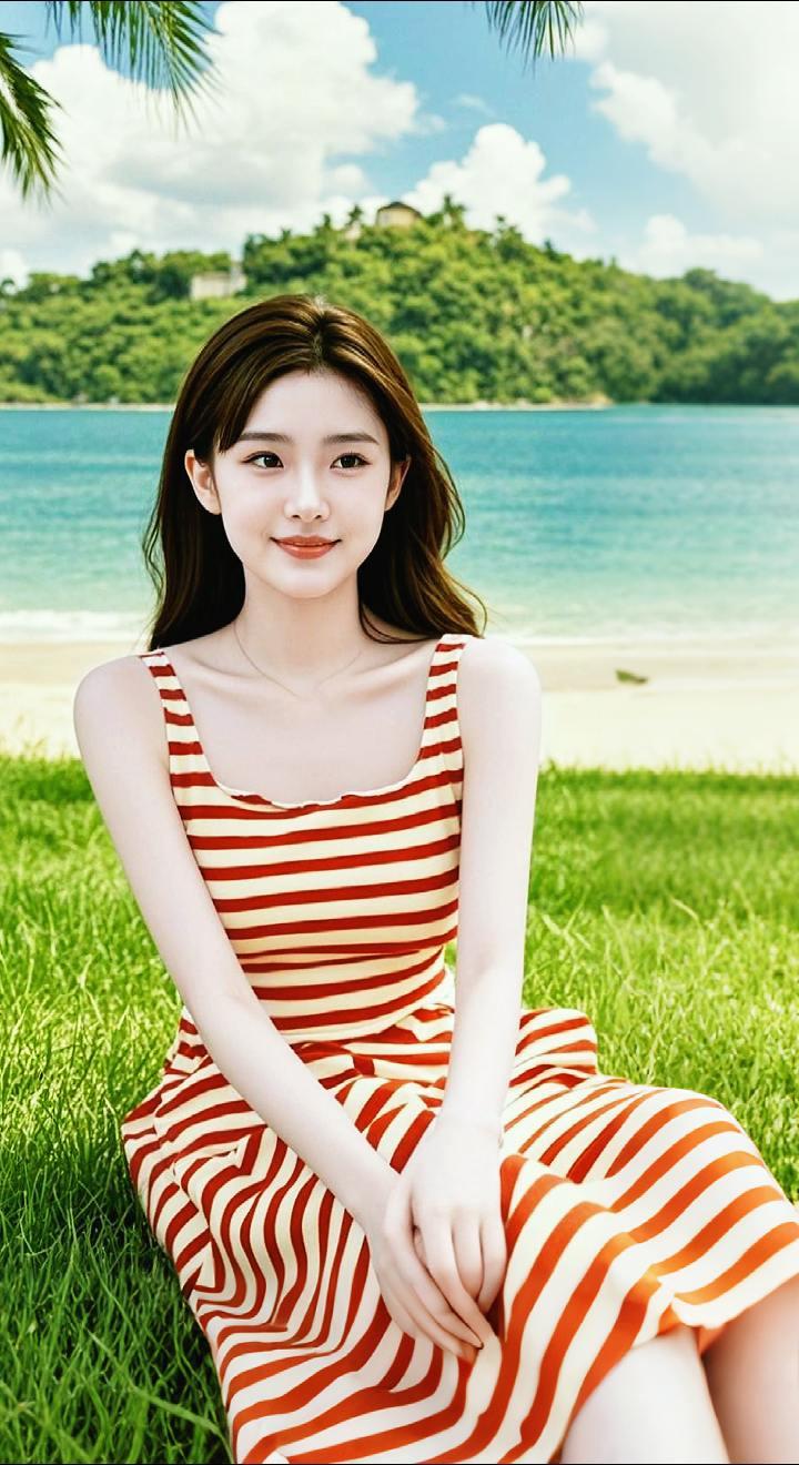 AI扩图 AI海岛佳人