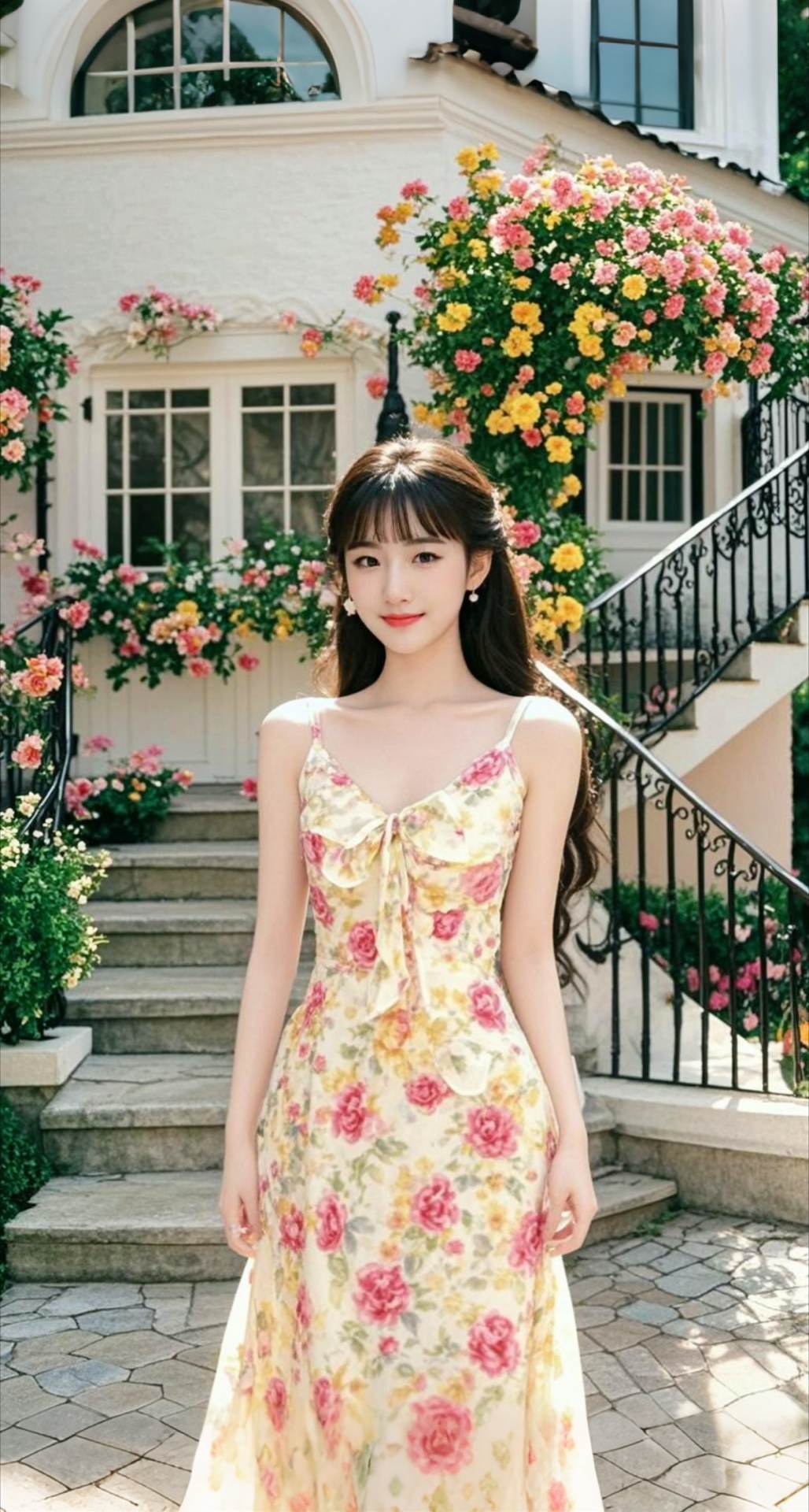 AI扩图 AI花漾佳人