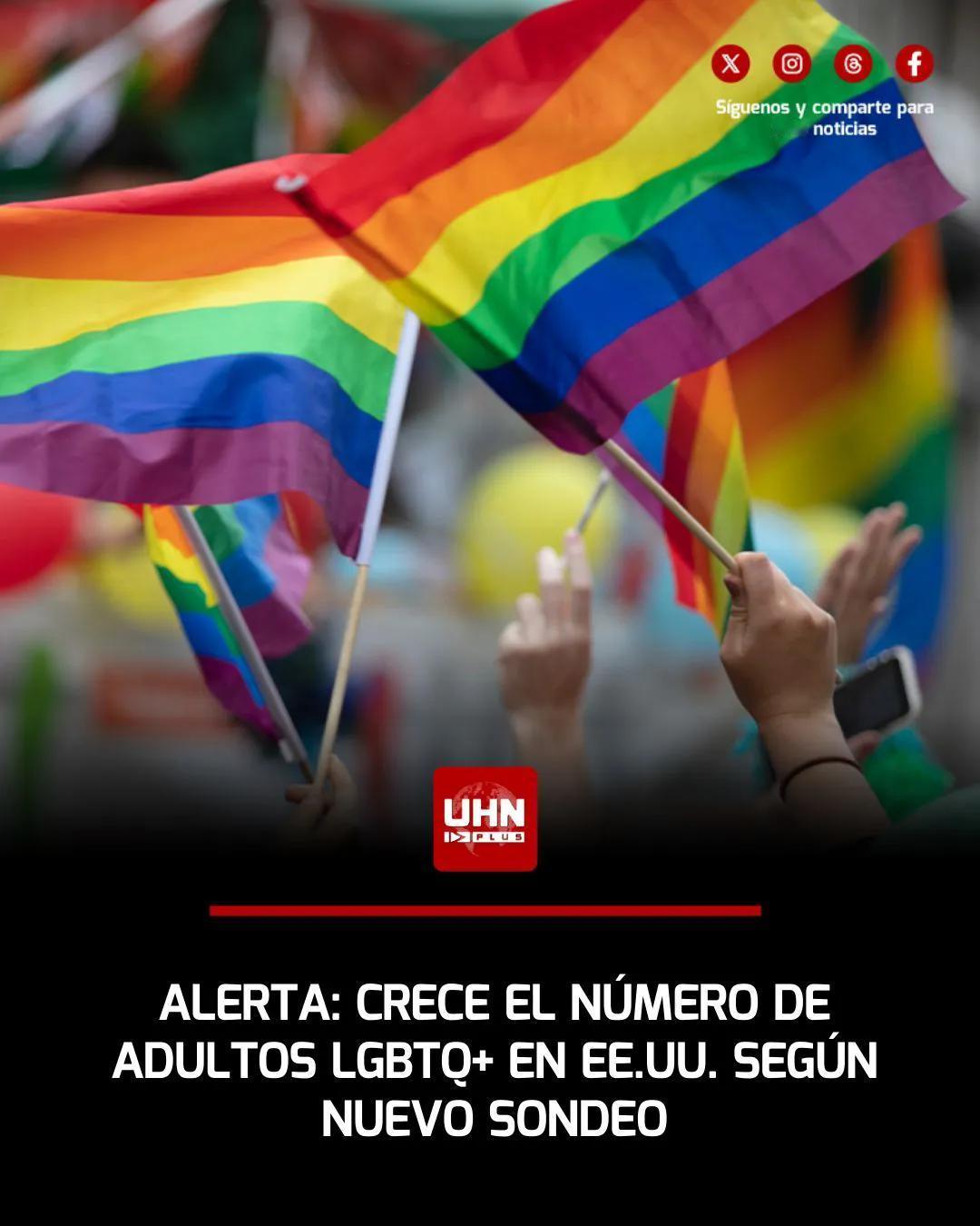 🇺🇸‼️ | 盖洛普最新民调显示，美国成年人中有9%的人自认为是LGBTQ+