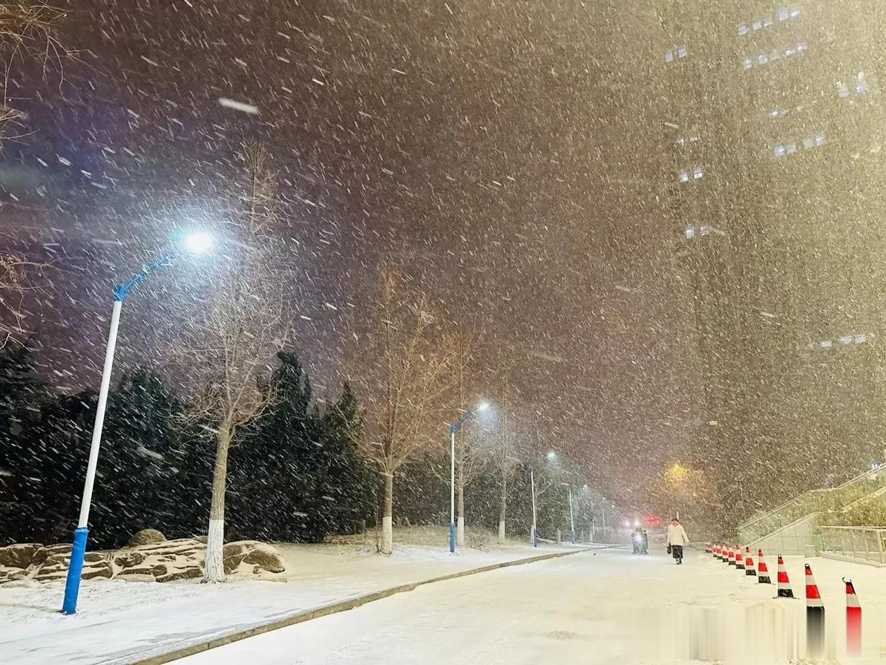 大连的这场雪🌨️下的太及时了，明天不用去学校上学了，这也给连续几天写作业到深夜