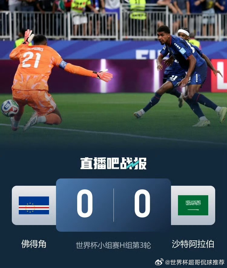 佛得角出线佛得角逼平沙特拿到第3分；西班牙1-0击败乌拉圭，乌拉圭最终仅2分，被