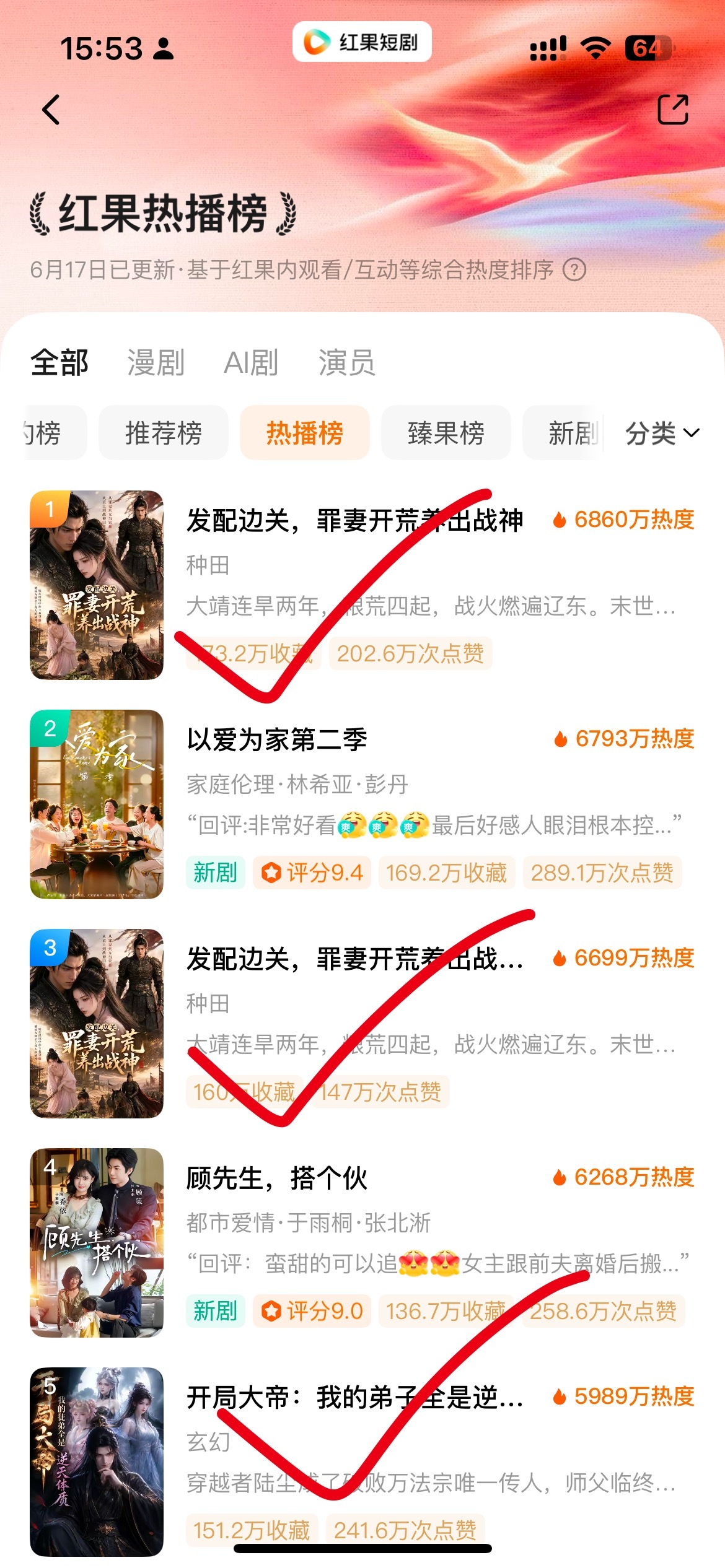 果短热播榜AI剧已经前五占三、前十占五了不过罪妻开荒确实好看，我只看完两季，没想