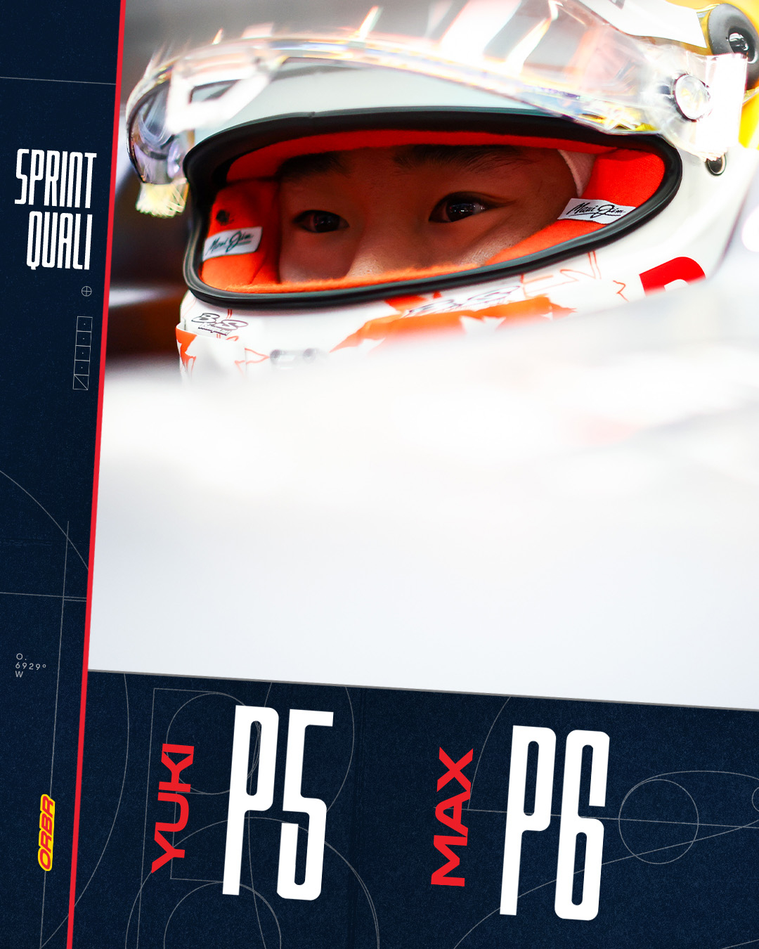 由于红牛车队在冲刺赛排位赛中选用的调校不佳，维斯塔潘表示在周六冲刺赛中只能尽力坚