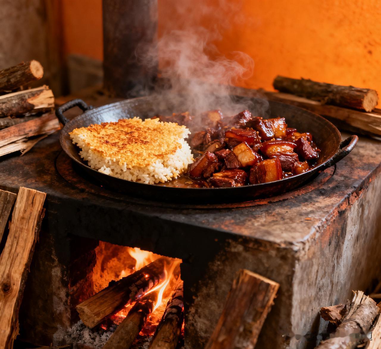 你喜欢吃柴火灶做的食物吗?好吃[星星眼][星星眼][星星眼]柴火灶，才是中国人最