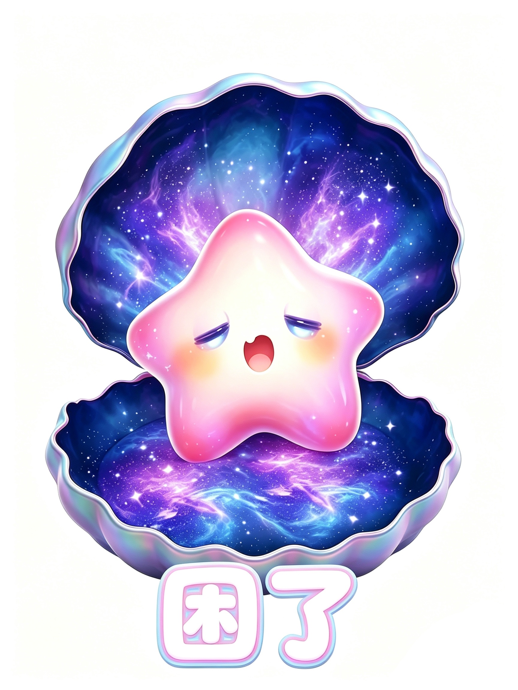 伊莫 谁能拒绝一只本体软萌可爱，贝壳流光溢彩的贝壳星呢做了就像贝壳星的无水印可爱