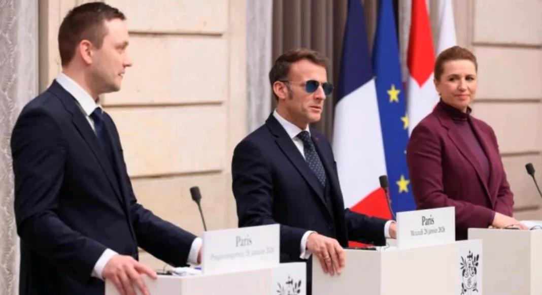 《费加罗报》报道，当地时间28日，法国总统马克龙，在爱丽舍宫接待来访的丹麦首相弗