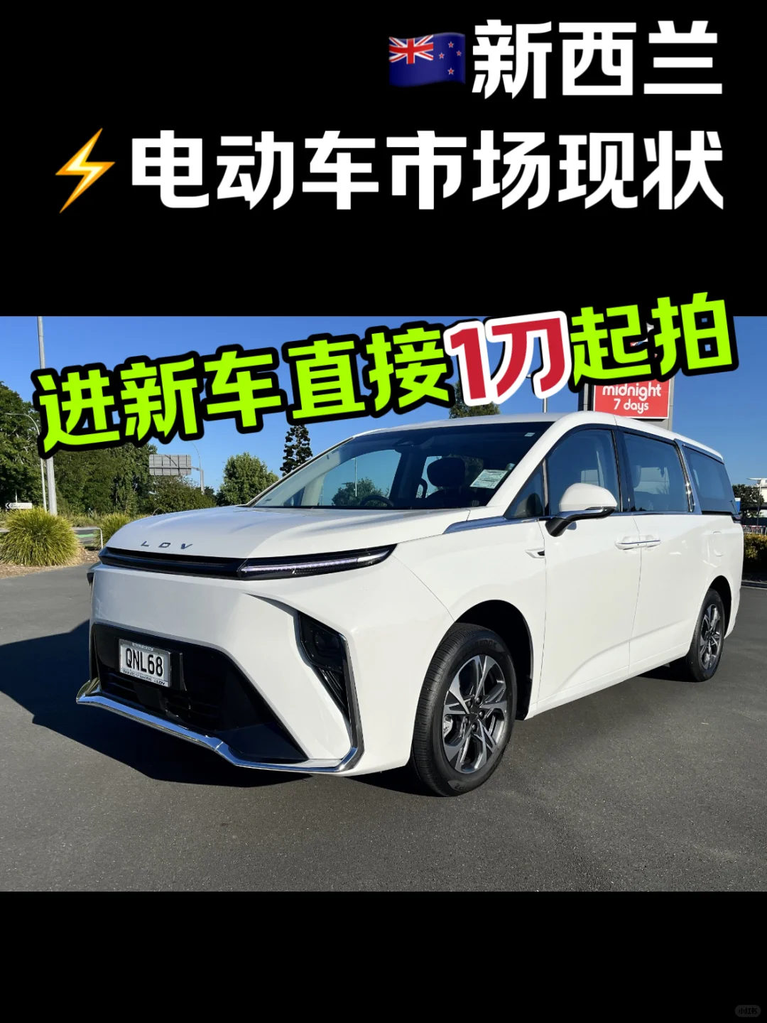 新西兰🇳🇿一刀起拍近新电动车