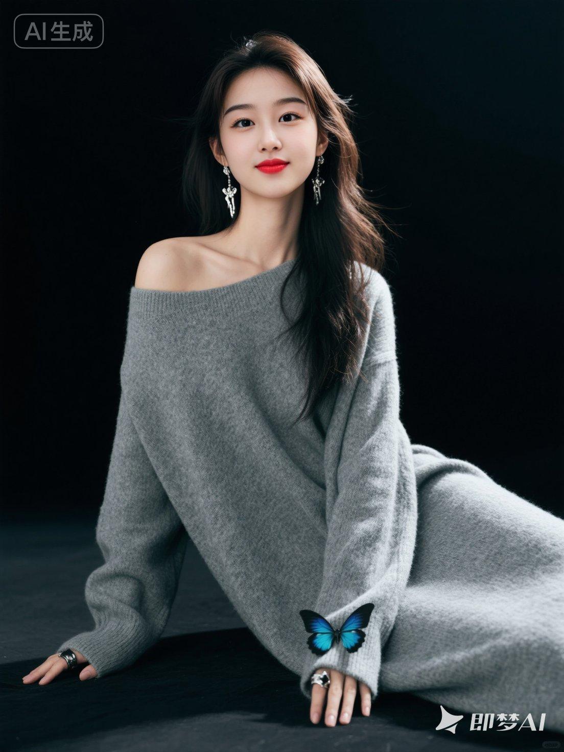 一位妆容精致的20岁美女，鸭蛋脸型，冷白皮肤，五官精致立体，眼睛细长而专注眼角用