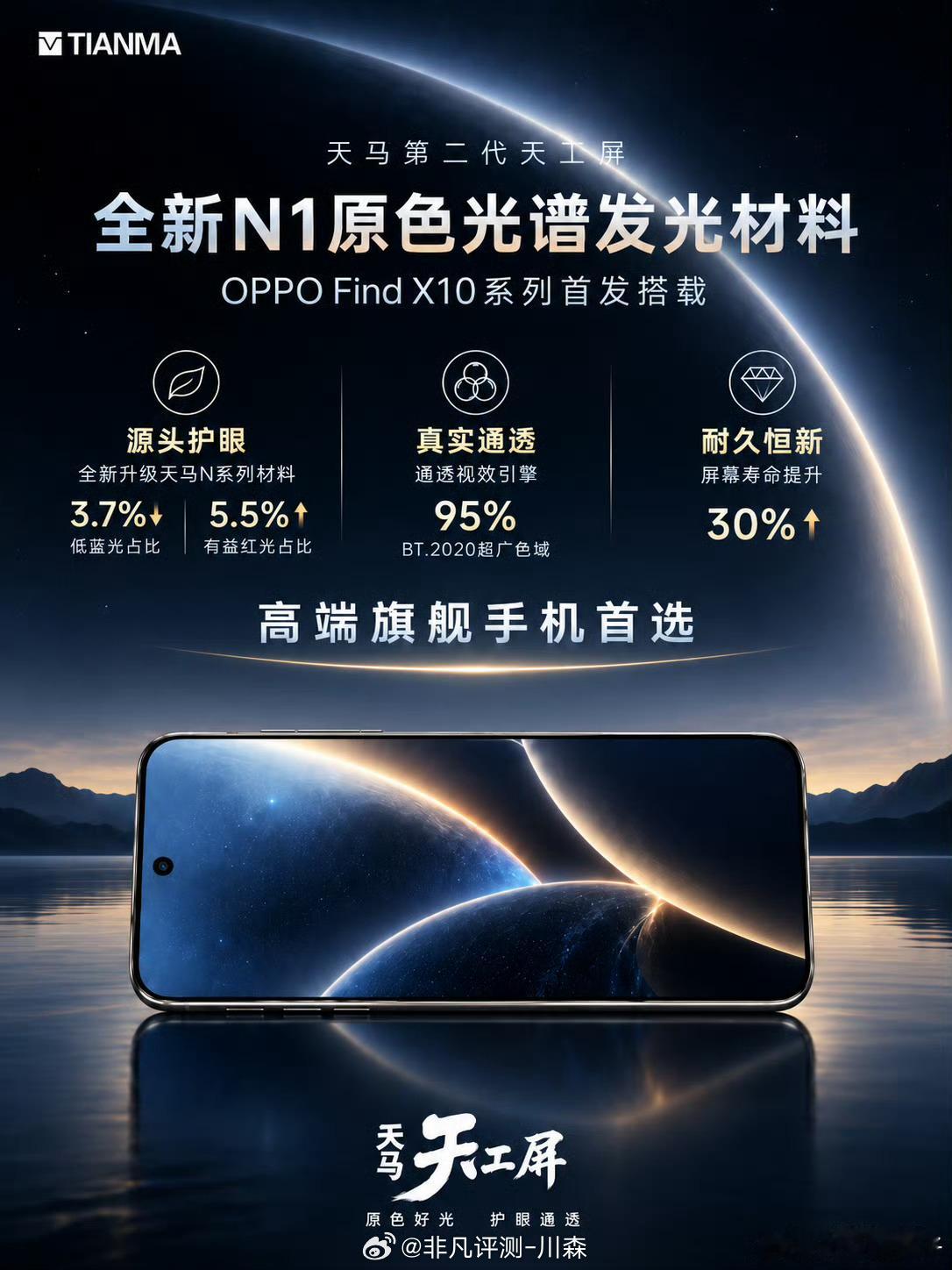第二代天工屏丨OPPO Find X10系列首发搭载一块好屏，从好光开始。[点赞