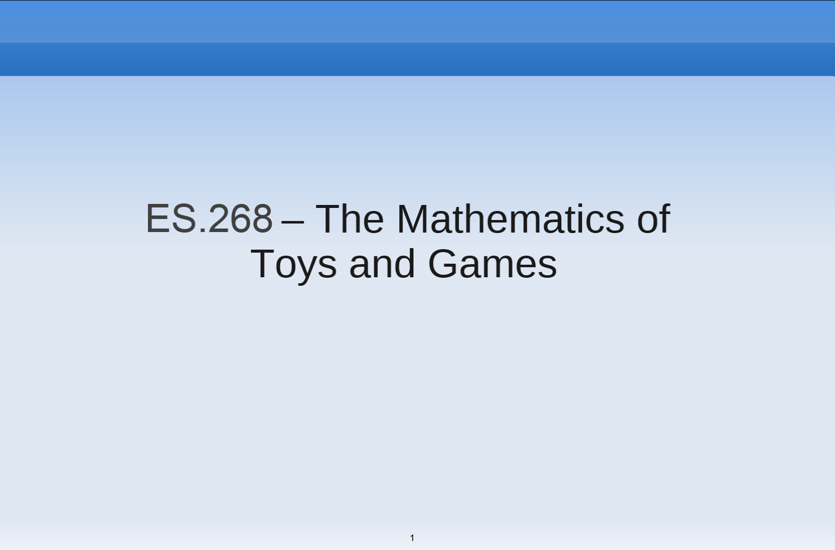 MIT的公开课 游戏和玩具里的数学地址：ocw.mit.edu/courses/