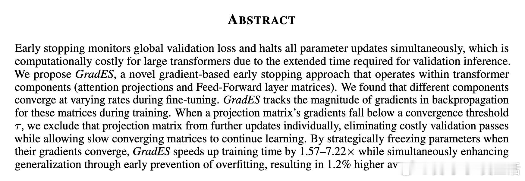 [LG]《GradES: Significantly Faster Traini