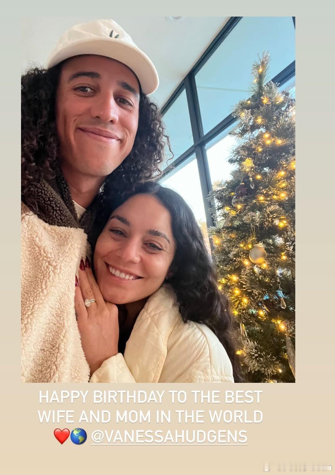 Vanessa Hudgens 凡妮斯哈金斯的老公Cole Tucker晒合影为