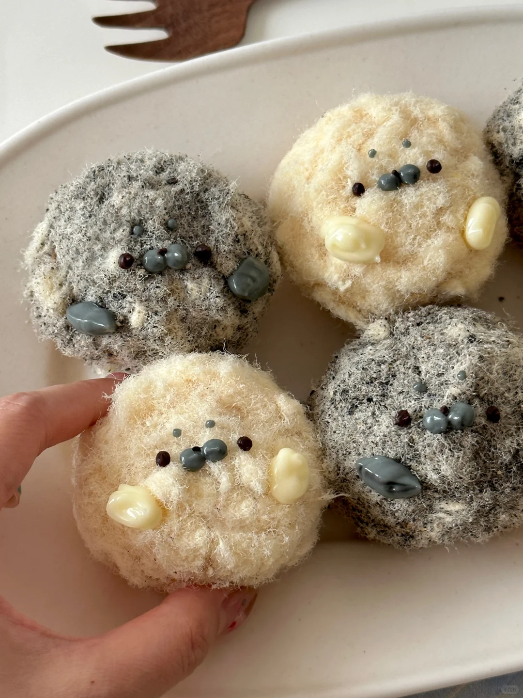 毛绒绒双色海豹肉松小贝～