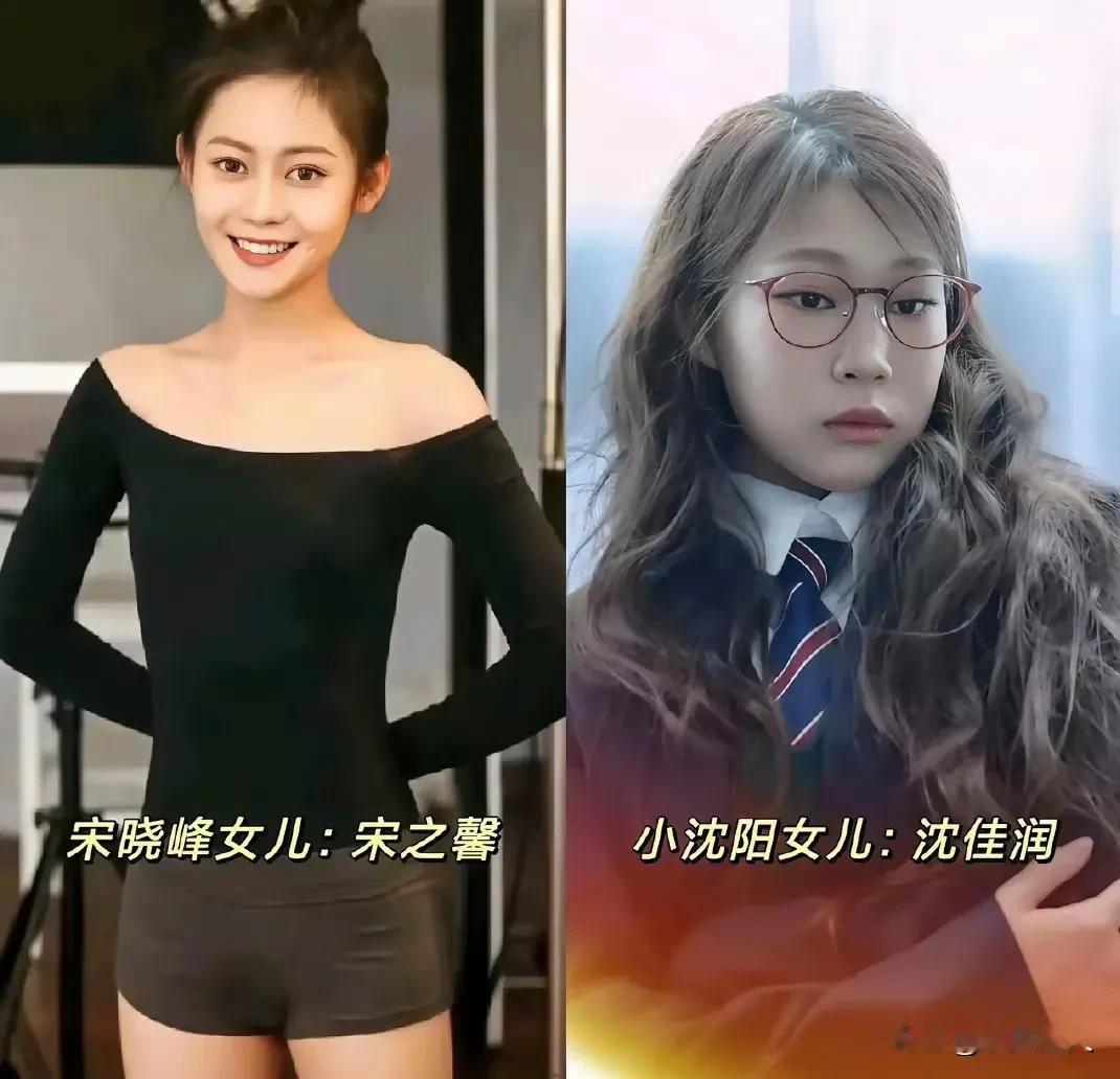 没有对比就没有伤害！左边是宋晓峰的女儿宋之馨，已考入北京电影学院，右边是小沈阳女