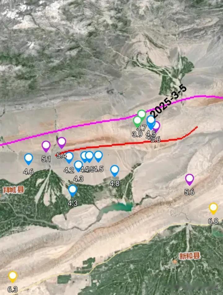 3月5日新疆地震快讯，18时53分新疆阿克苏地区拜城县发生4.5级地震，震源深度