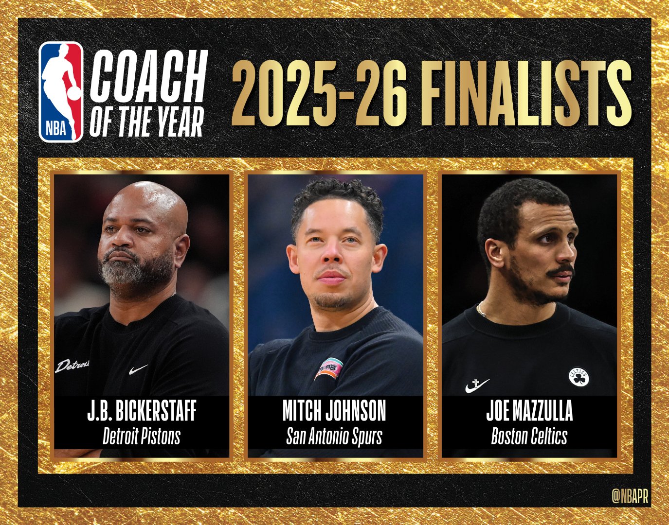 #NBA各大奖项候选名单公布#  今日，NBA官方公布常规赛各大奖项候选名单：M