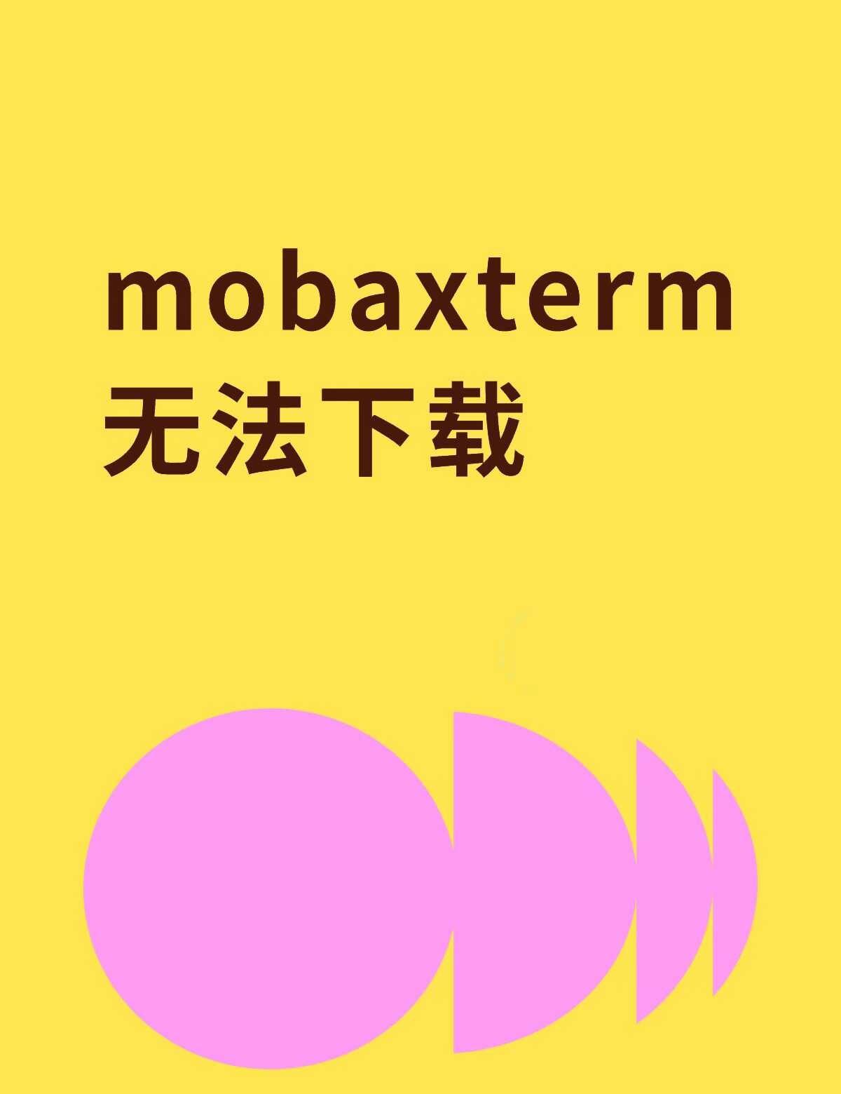mobaxterm无法下载 -网络问题不懂就问有问必答 万能的 请问怎么回事 有